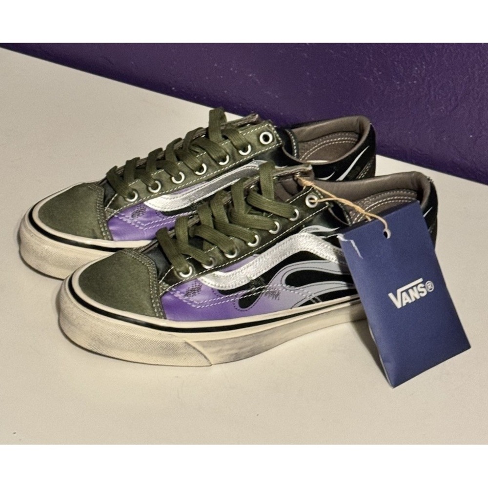 Vans Archive Flame LX Premium Old Skool 36 Green Men's 8.5 Womens 10 NEW